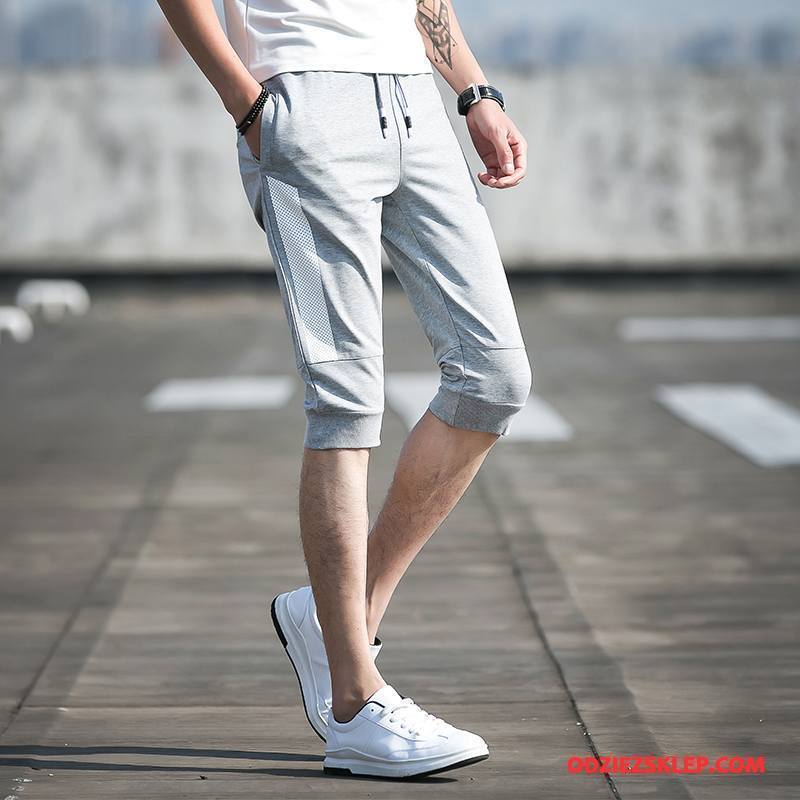 Męskie Casualowe Spodnie Lato Męska Tendencja Plażowe Szorty Slim Fit Czarny Online
