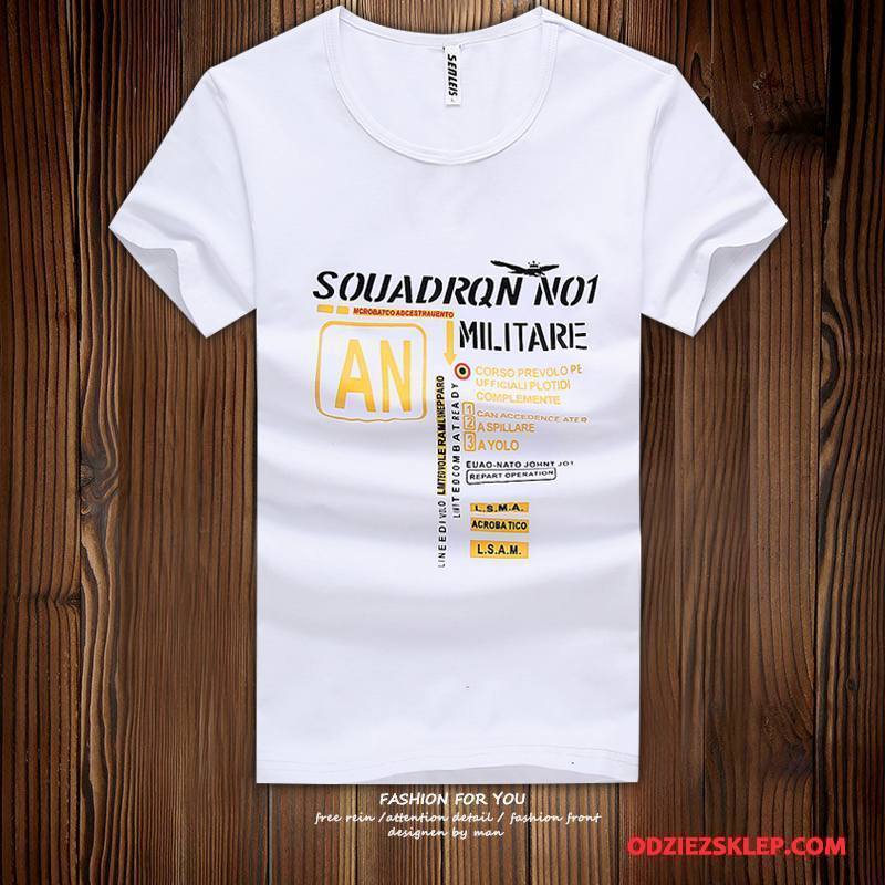 Męskie Koszulki Krótki Rękaw T-shirt Nowy Slim Fit Lato Tendencja Burgund Czysta Online