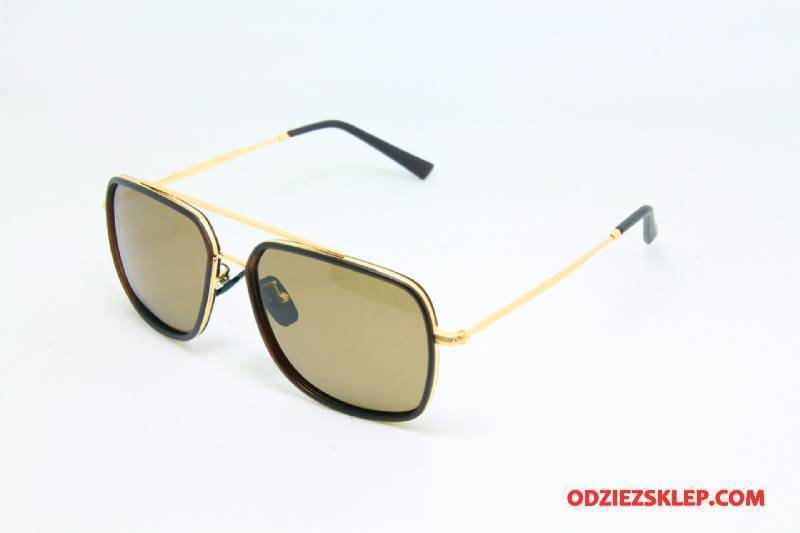 Męskie Okulary Przeciwsłoneczne Męska Dla Kierowców Polaryzator Nowy Trendy Moda Złoty Czarny Kup