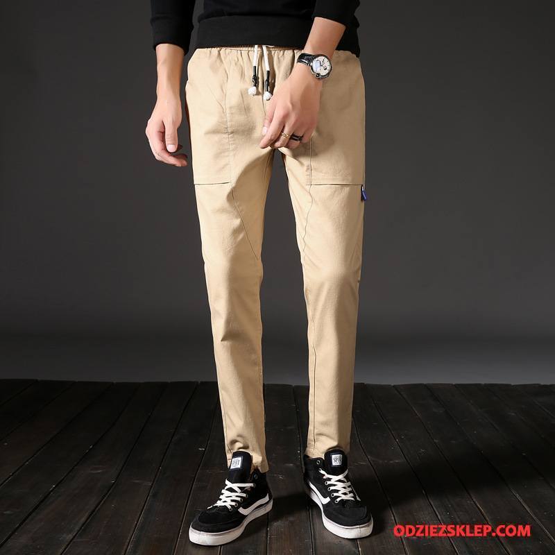 Męskie Casualowe Spodnie Długie Męska Slim Fit Nowy Tendencja Harlan Khaki Na Sprzedaż