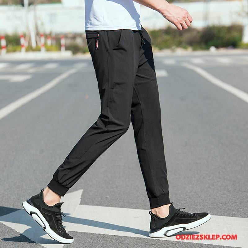 Męskie Casualowe Spodnie Męska Ołówkowe Spodnie 2018 Slim Fit Cienkie Tendencja Czarny Online