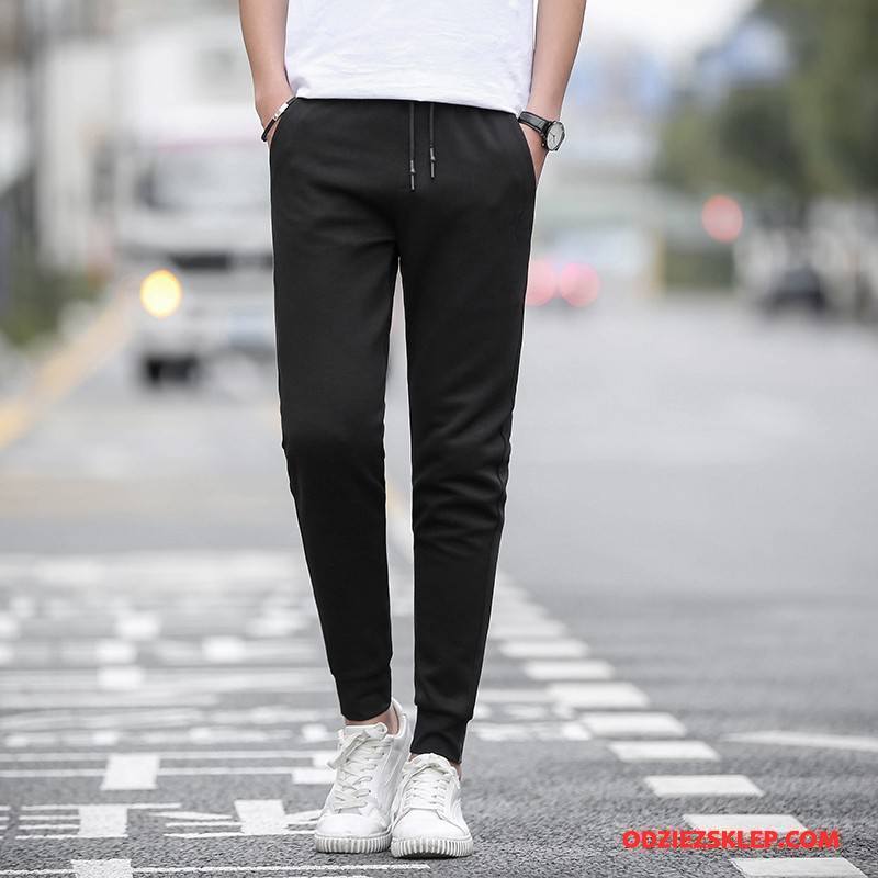Męskie Casualowe Spodnie Slim Fit Męska Ołówkowe Spodnie Szerokie Spodnie Dresowe Długie Czarny Sprzedam