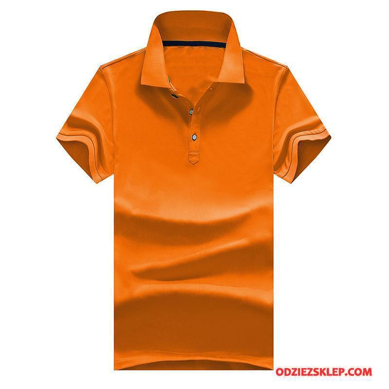 Męskie Koszulka Polo Nowy Lato Klapa Moda Biznes Kombinezony Robocze Oranż Czerwony Sprzedam