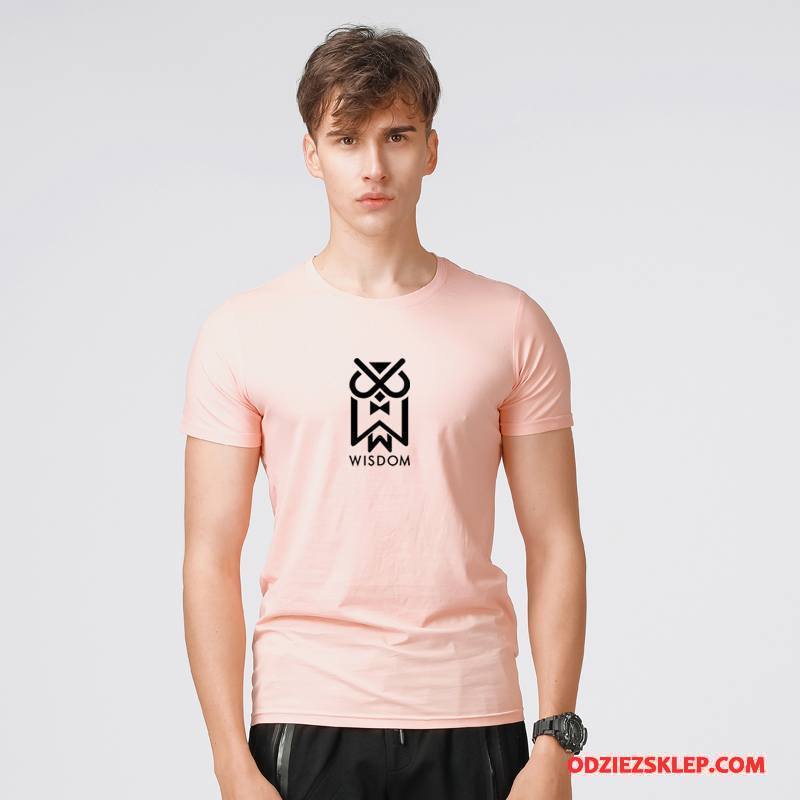 Męskie Koszulki Lato Nowy Tendencja Wiosna Krótki Rękaw Męska Różowy Kup