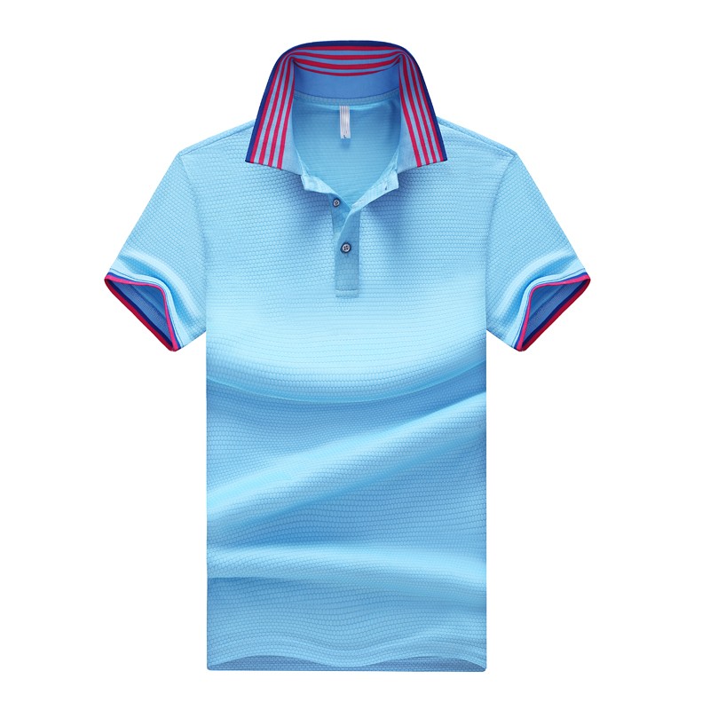 Męskie Koszulki Sportowe Nowy Krótki Rękaw Kombinezony Robocze Lato Męska Jasny Niebieski Kup