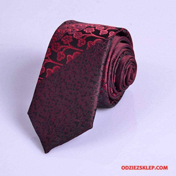 Męskie Krawat Średni Jedwab Szycie Moda Męska Kwiaty Czerwony Sklep