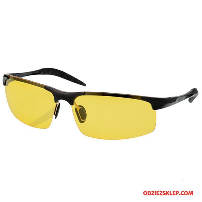 Męskie Okulary Przeciwsłoneczne Męska Ropucha Nocna Wizja Aluminium Magnezu Polaryzator Żółty Sprzedam