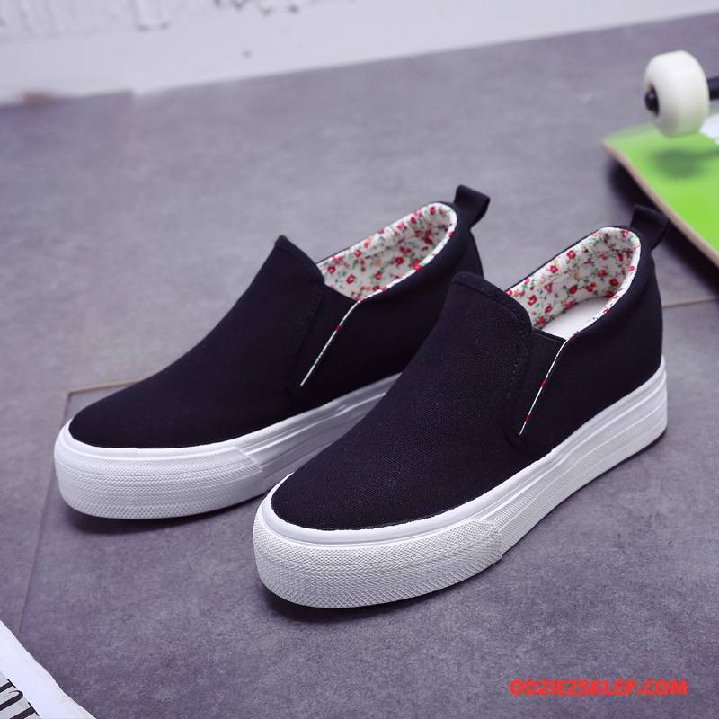 Damskie Buty Casualowe Canvas Student Damska Buty Na Deskorolke Slip On Jesień Biały Tanie