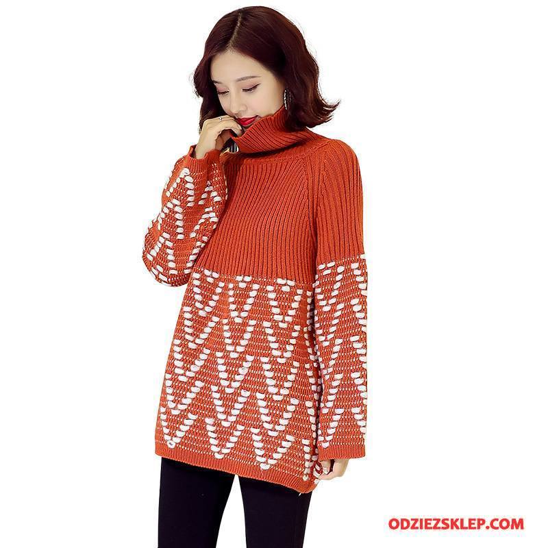 Damskie Swetry Proste Sweter 2018 Pullover Zima Dla Grubych Karmel Czysta Sprzedam