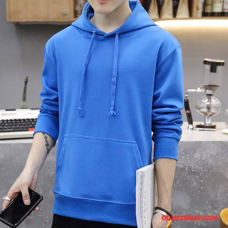 Męskie Bluza Z Kapturem Slim Fit Tendencja Student Pullover Wiosna Nowy Szary Sklep