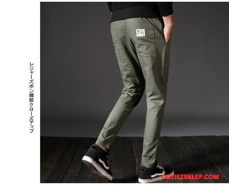 Męskie Casualowe Spodnie Długie Męska Slim Fit Nowy Tendencja Harlan Khaki Na Sprzedaż