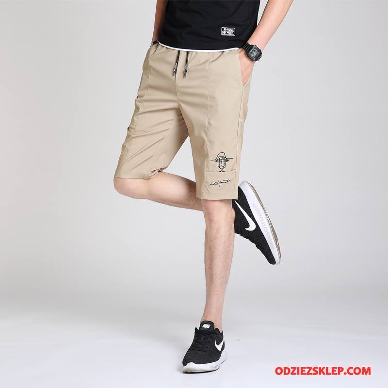 Męskie Casualowe Spodnie Elastyczne Szorty Szerokie Szybkie Suszenie Sportowe Plażowe Biały Szary Czarny Na Sprzedaż