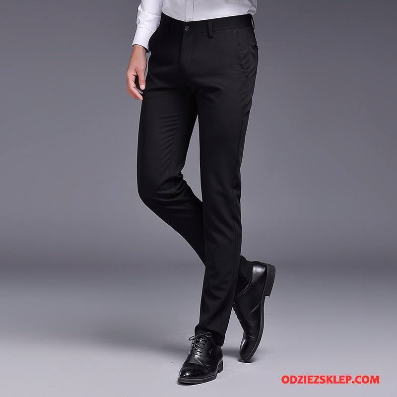 Męskie Casualowe Spodnie Eleganckie Męska Ołówkowe Spodnie Slim Fit Brązowy Online