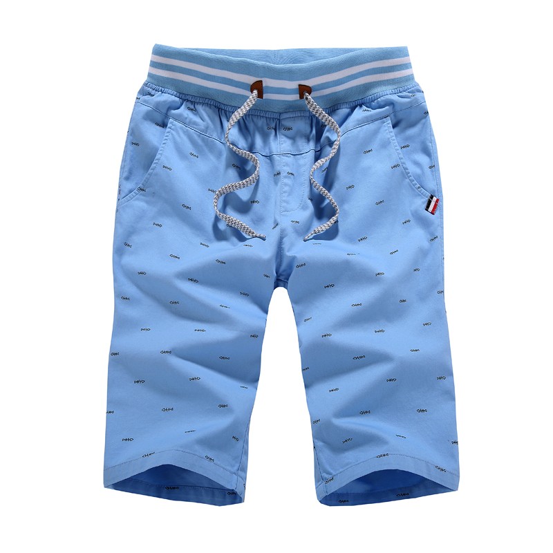 Męskie Casualowe Spodnie Plażowe Lato Szerokie Szorty Tendencja Spodnie Capri Burgund Dyskont