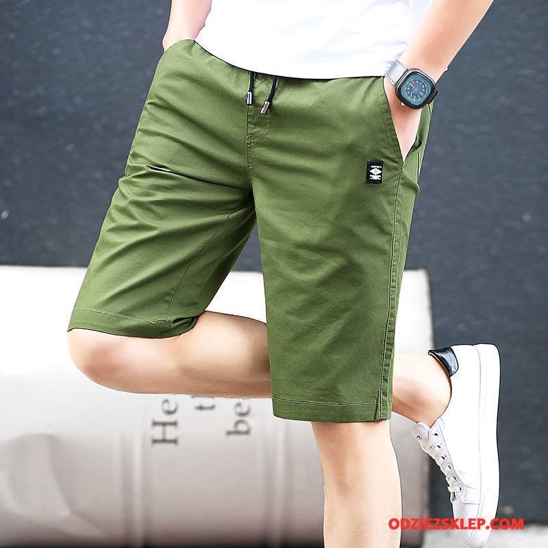 Męskie Casualowe Spodnie Szorty Lato Moda Slim Fit Tendencja Nowy Lazurowy Kup
