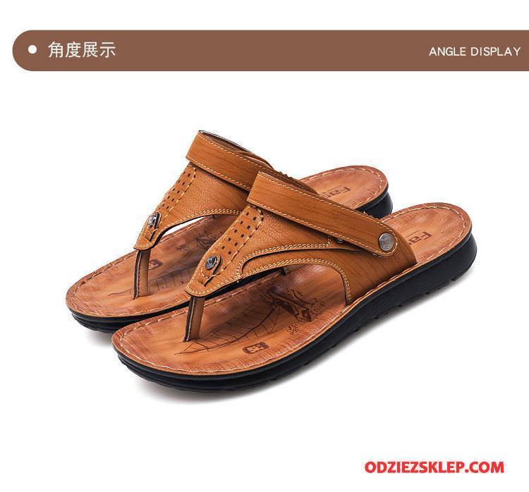 Męskie Japonki Sandały Męska Tendencja Buty Młodzież Casual Brązowy Sprzedam