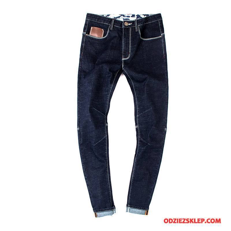 Męskie Jeansy Denim Spodnie Moda Niebieski Czarny Online