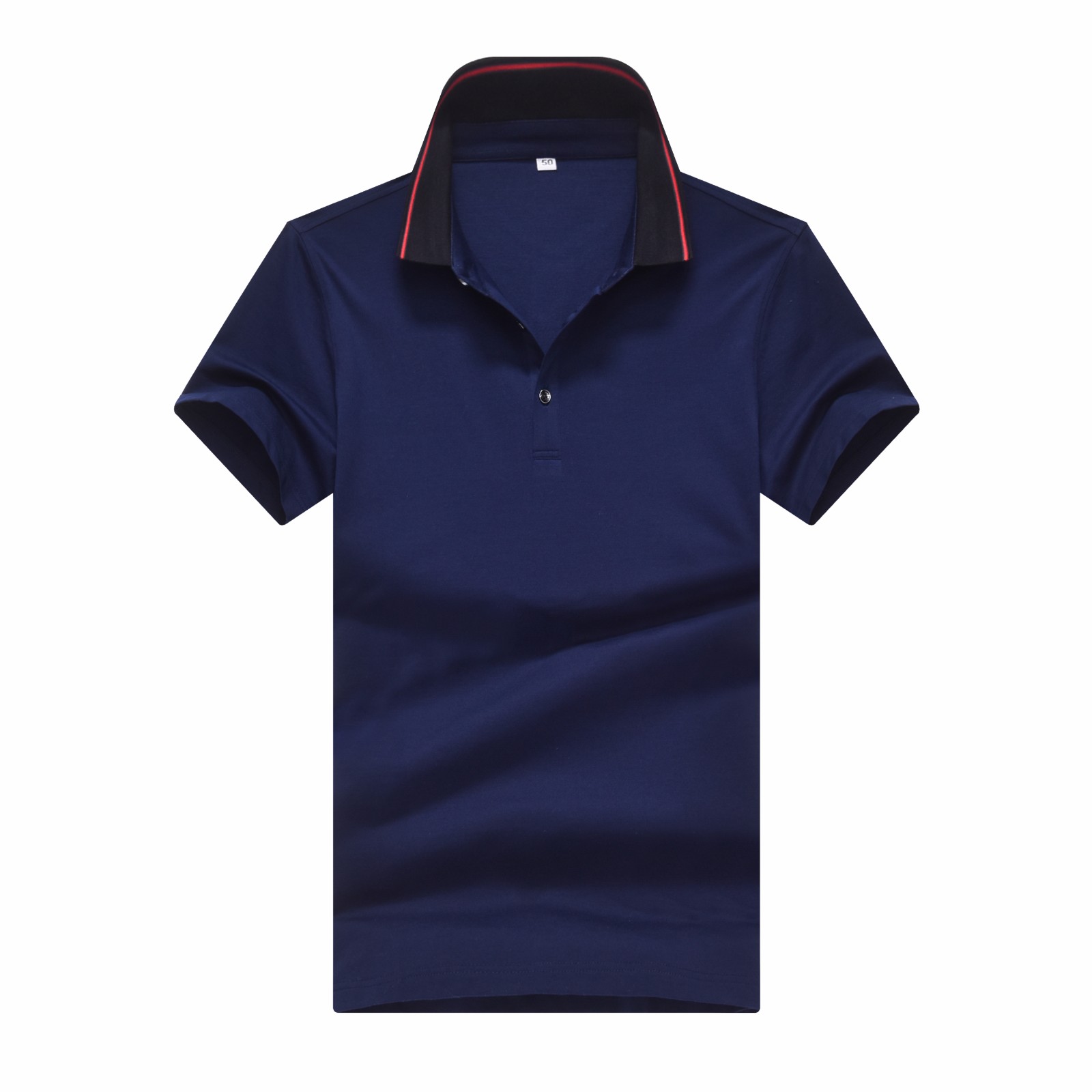 Męskie Koszulka Polo T-shirt Męska Klapa W Średnim Wieku Lato Moda Czysta Czerwony Oferta