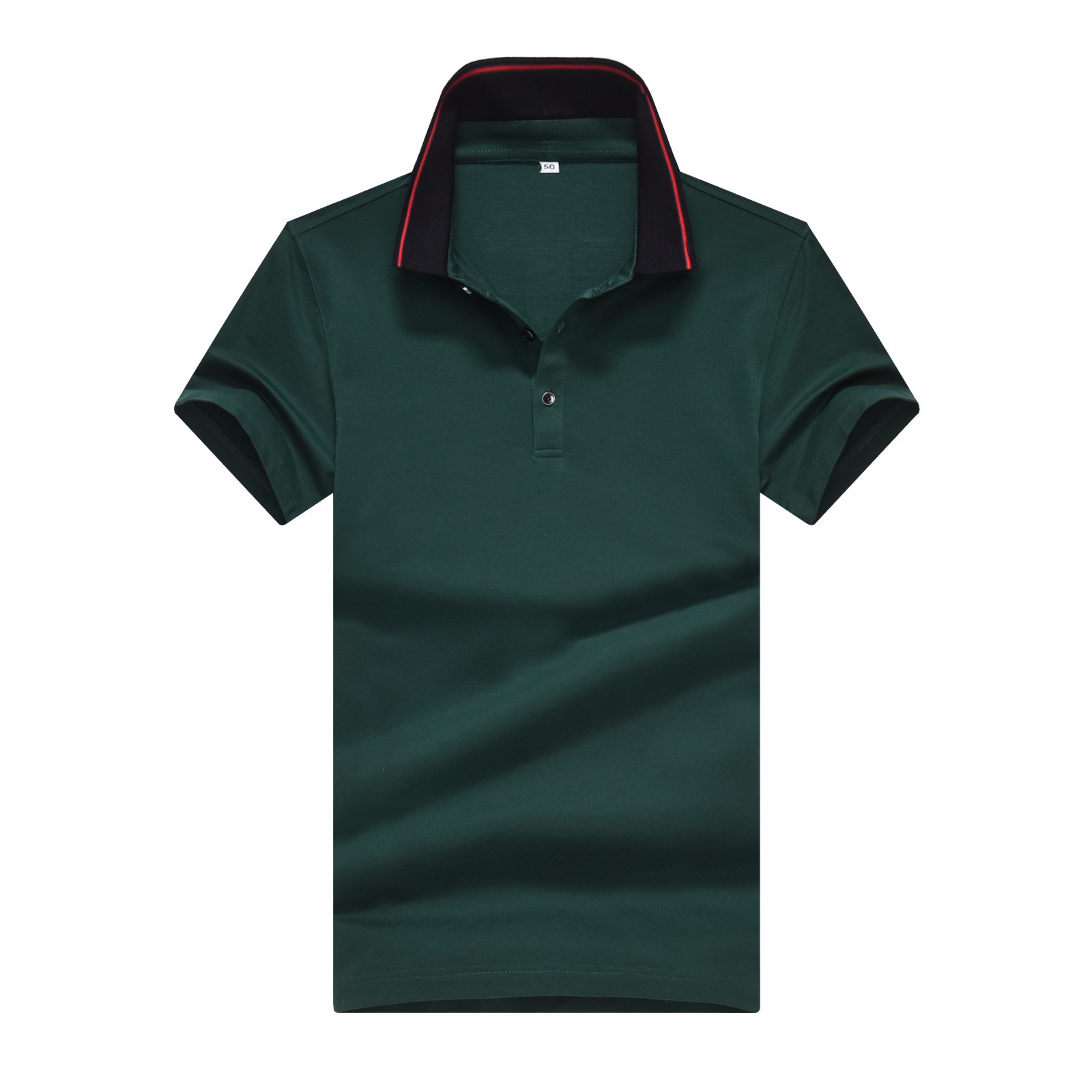 Męskie Koszulka Polo T-shirt Męska Klapa W Średnim Wieku Lato Moda Czysta Czerwony Oferta