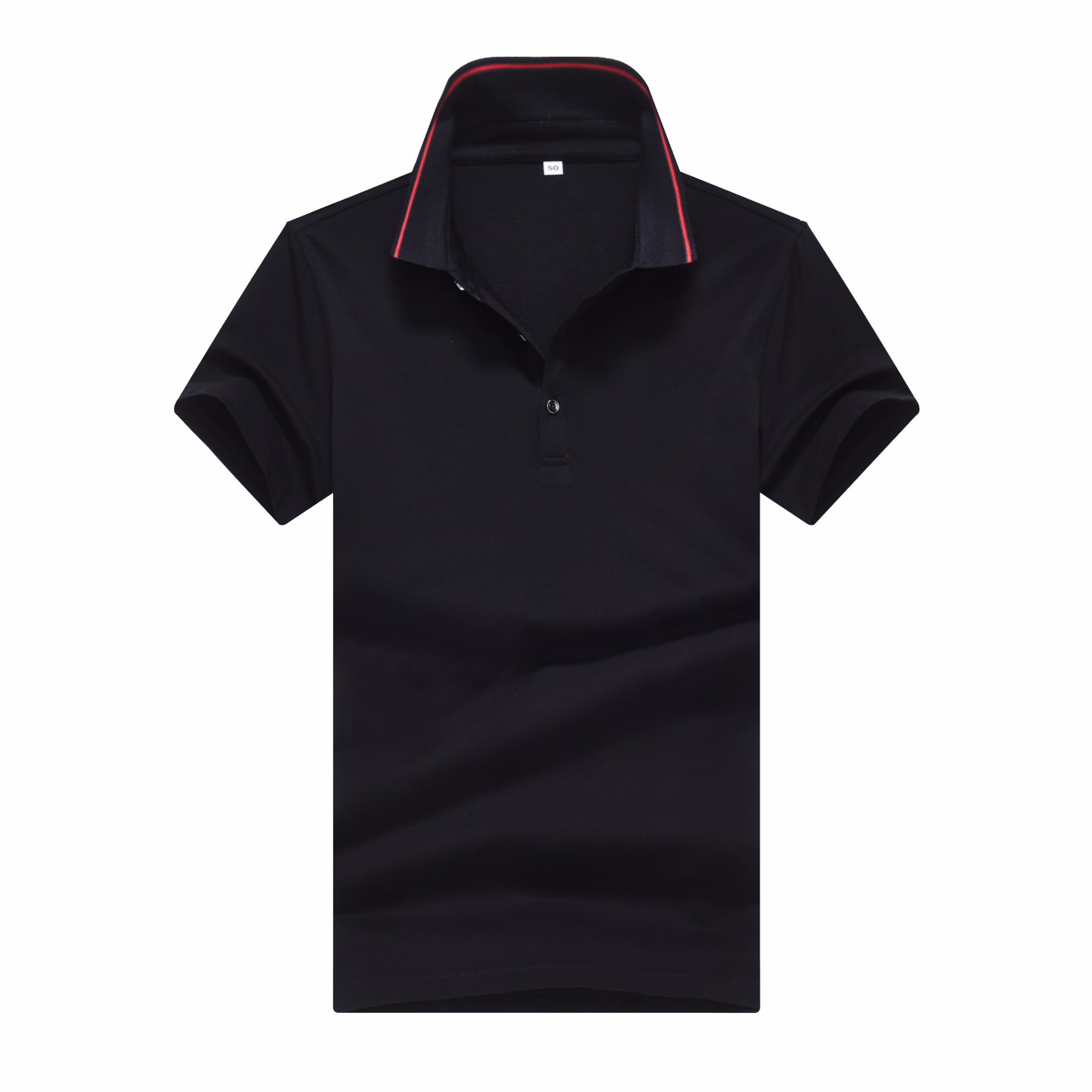 Męskie Koszulka Polo T-shirt Męska Klapa W Średnim Wieku Lato Moda Czysta Czerwony Oferta