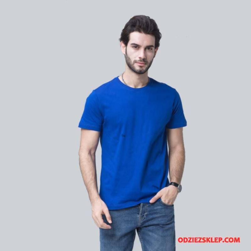 Męskie Koszulki Męska Slim Fit Krótki Rękaw Lato Krótkie Duży Rozmiar Jasny Niebieski Czysta Sprzedam