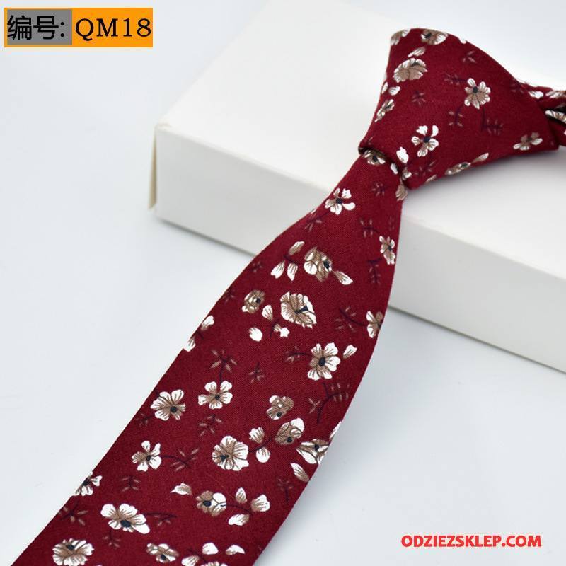 Męskie Krawat Moda Pan Młody Groomsmen Z Bawełny Męska Gospodarz Czerwony Tanie