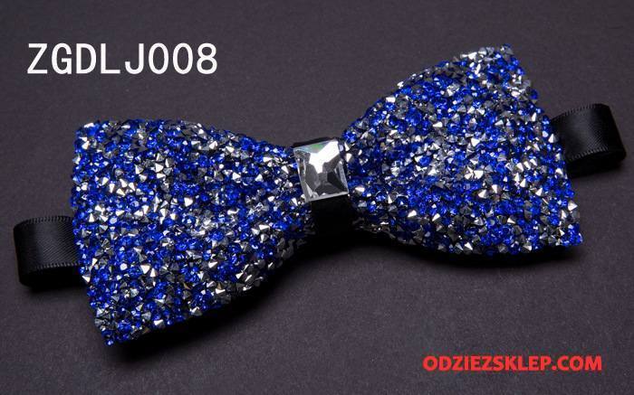 Męskie Krawat Z Kryształkami Rhinestone Bankiet Super Męska Luksusowy Proszek Tanie