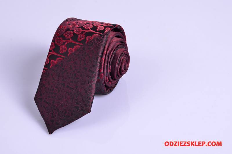 Męskie Krawat Średni Jedwab Szycie Moda Męska Kwiaty Czerwony Sklep