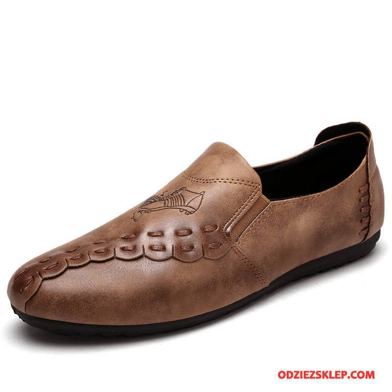 Męskie Mokasyny 2018 Buty Żeglarskie Loafers Niskie Slip On Casual Szary Kupię