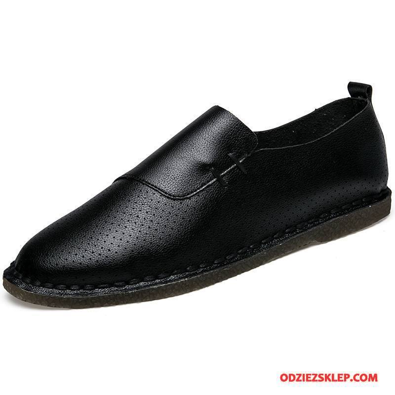 Męskie Mokasyny Moda Buty Loafers Koronka Slip On Lato Szary Oferta