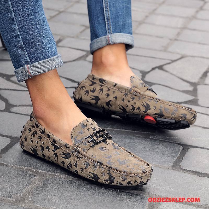 Męskie Mokasyny Męska Slip On Loafers Nastolatek Buty Żeglarskie Damska Czarny Tanie