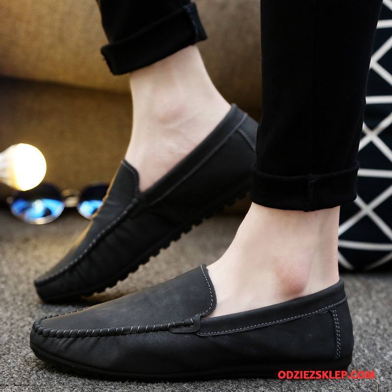 Męskie Mokasyny Męska Wszystko Pasuje Tendencja 2018 Loafers Slip On Brązowy Na Sprzedaż