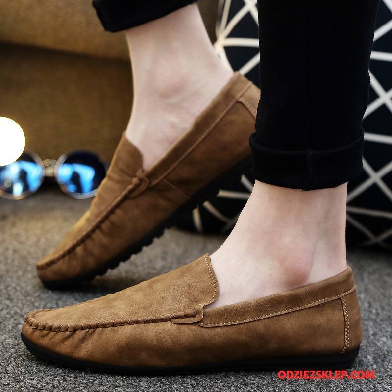 Męskie Mokasyny Męska Wszystko Pasuje Tendencja 2018 Loafers Slip On Brązowy Na Sprzedaż