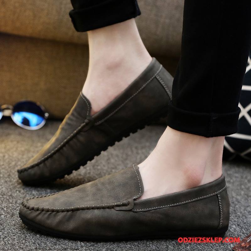 Męskie Mokasyny Męska Wszystko Pasuje Tendencja 2018 Loafers Slip On Brązowy Na Sprzedaż