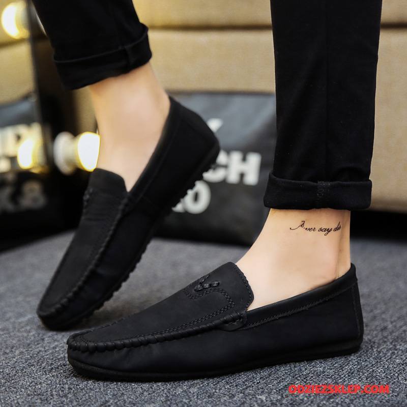 Męskie Mokasyny Męska Wszystko Pasuje Tendencja 2018 Loafers Slip On Brązowy Na Sprzedaż