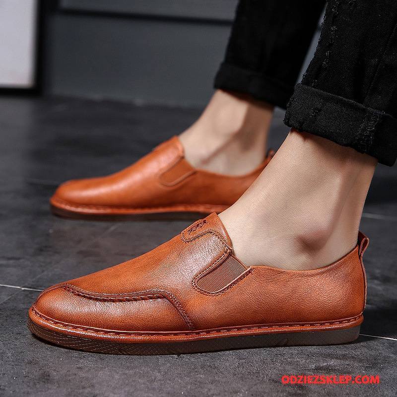 Męskie Mokasyny Slip On Wiosna Buty Loafers 2018 Męska Szary Sklep