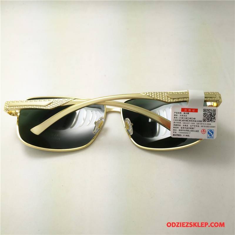 Męskie Okulary Przeciwsłoneczne Nowy Smok Polaryzator Męska Aluminium Magnezu Złoty Zielony Tanie