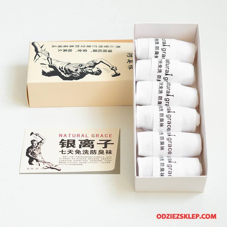 Męskie Skarpetki Dezodorant Z Bawełny Przeciwbakteryjny Biznes Jesień Środkowy Beżowy Srebrny Czarny Tanie