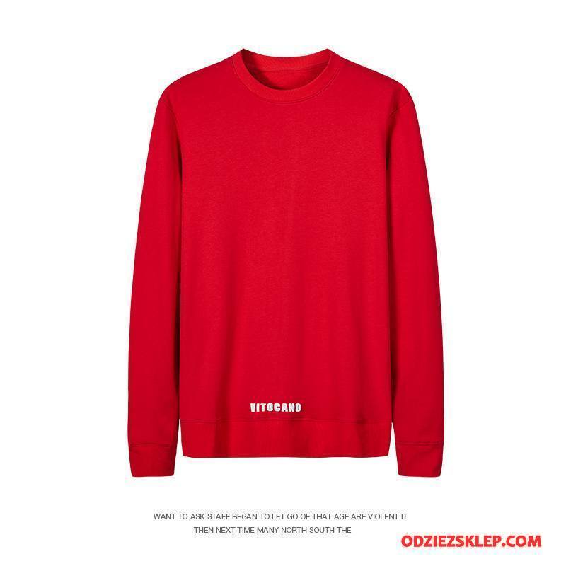 Męskie Bluza Z Kapturem Bluzy Z Kapturem Szerokie Pullover Jesień Długi Rękaw Swetry Czerwony Online