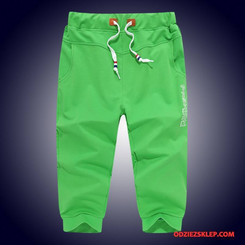 Męskie Casualowe Spodnie Popularny Lato Męska Spodnie Dresowe Plażowe Spodnie Capri Zielony Online