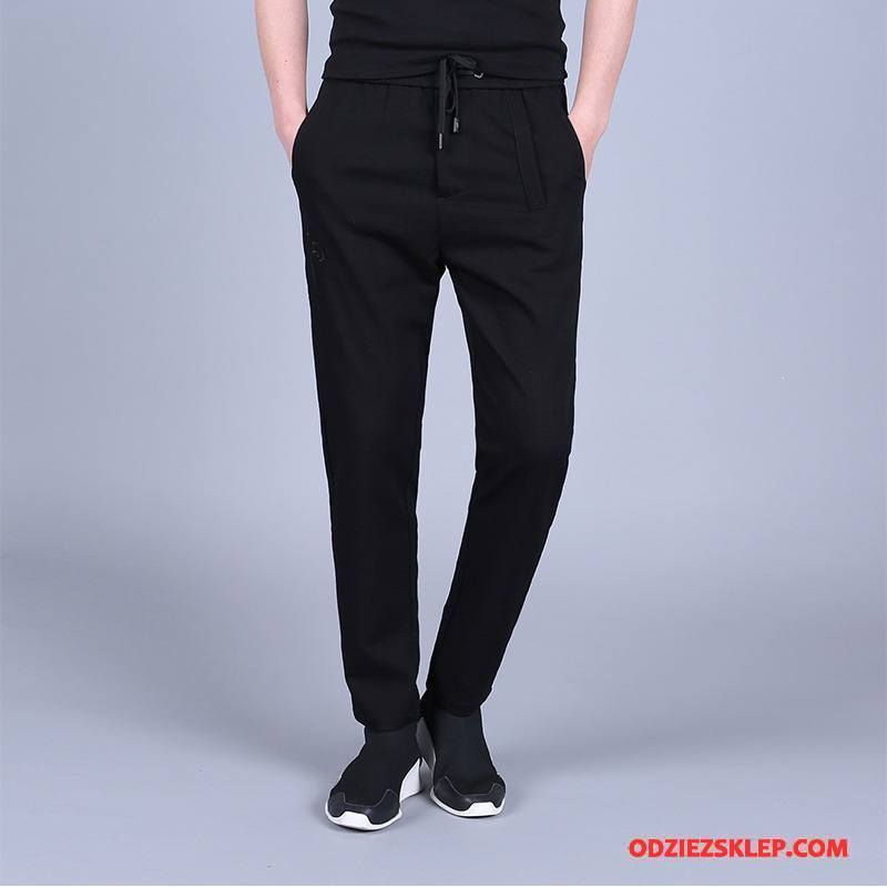 Męskie Casualowe Spodnie Szybkie Suszenie Wiosna Tendencja 2018 Elastyczne Spodnie Dresowe Czarny Sprzedam