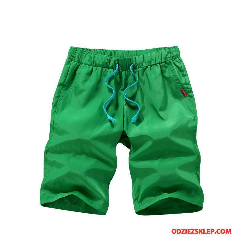 Męskie Casualowe Spodnie Tendencja Moda Nowy Plażowe Lato Szorty Zielony Kup