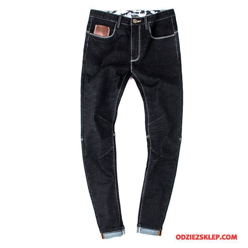 Męskie Jeansy Denim Spodnie Moda Niebieski Czarny Online