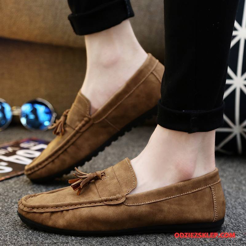 Męskie Mokasyny Męska Wszystko Pasuje Tendencja 2018 Loafers Slip On Brązowy Na Sprzedaż